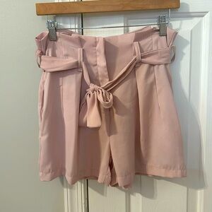 boohoo size small/medium pink dressy shorts EUC